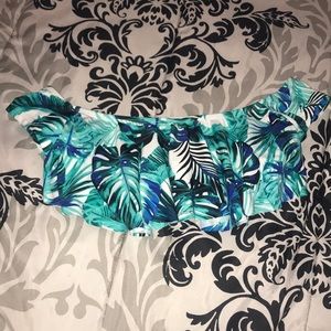 Off the shoulder floral swimsuit top